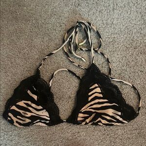 Victoria secret Zebra Print Triangle bikini top